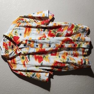 InGear Fashions Shirt Mens Size XL Button Down Palm Tree Hawaiian